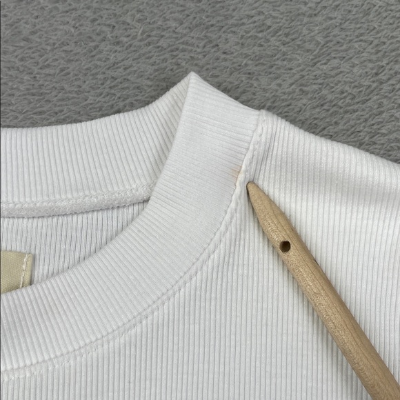 Madewell XS Ribbed White Short Sleeve T Shirt - Picture 6 of 9